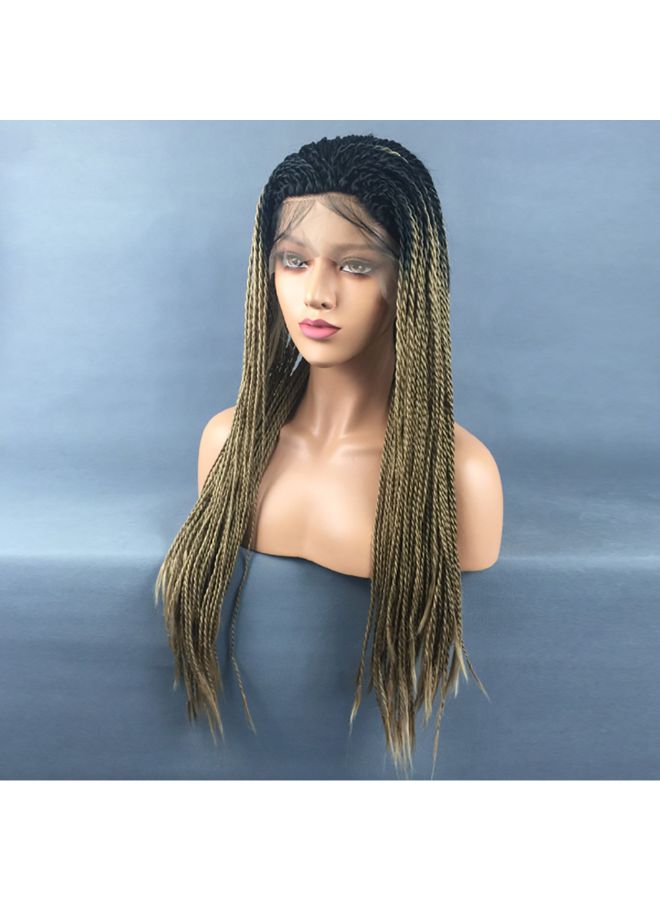 Voberry Synthetic Hair Braided Lace Front Wig Multicolour 20x18x3cm - Image 4