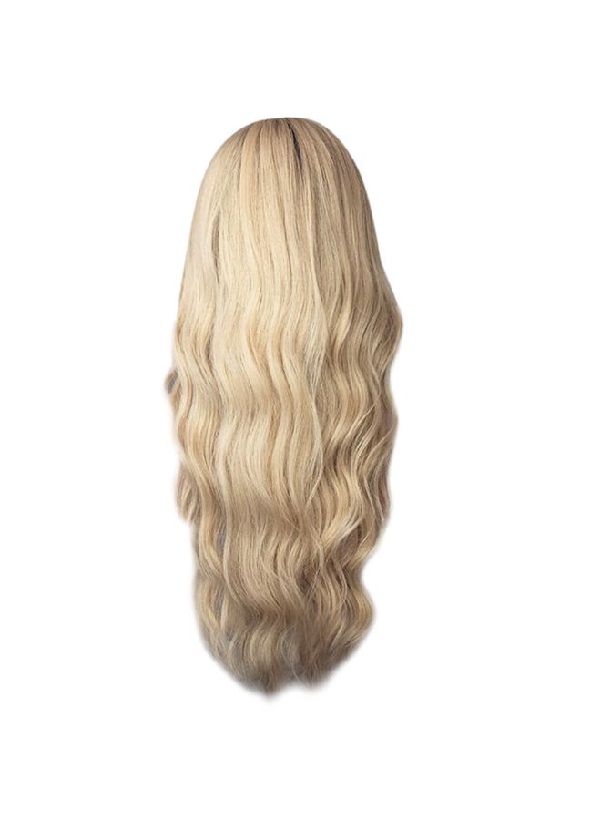 Voberry Cosplay Synthetic Gradient Fiber Long Curly Heat Resistance Wig Blonde 20x18x3centimeter - Image 2