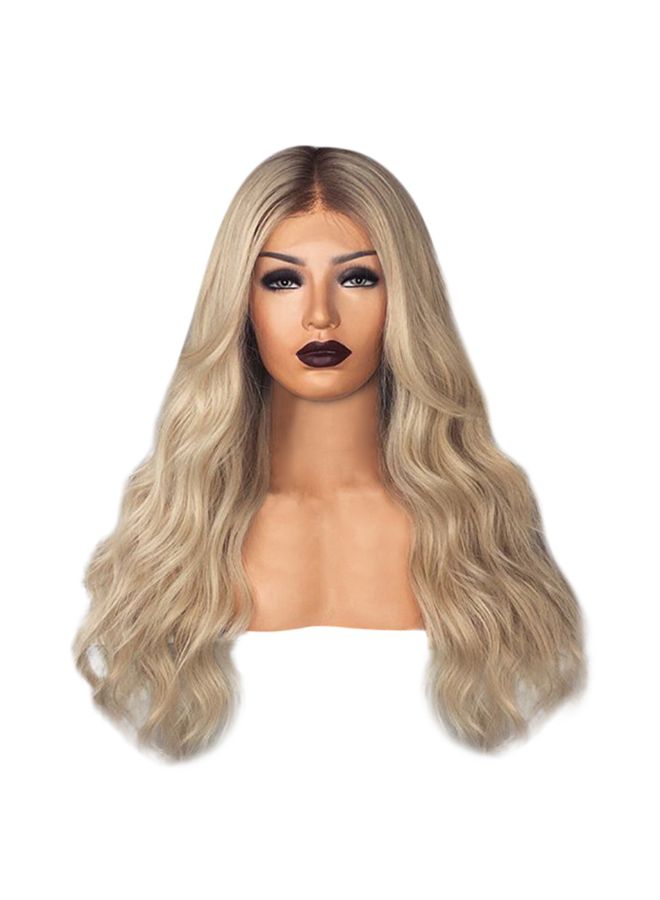 Voberry Cosplay Synthetic Gradient Fiber Long Curly Heat Resistance Wig Blonde 20x18x3centimeter - Image 3