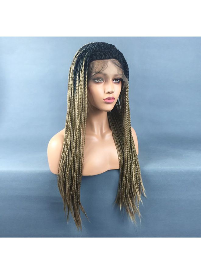 Voberry Synthetic Hair Braided Lace Front Wig Multicolour 20x18x3cm - Image 5