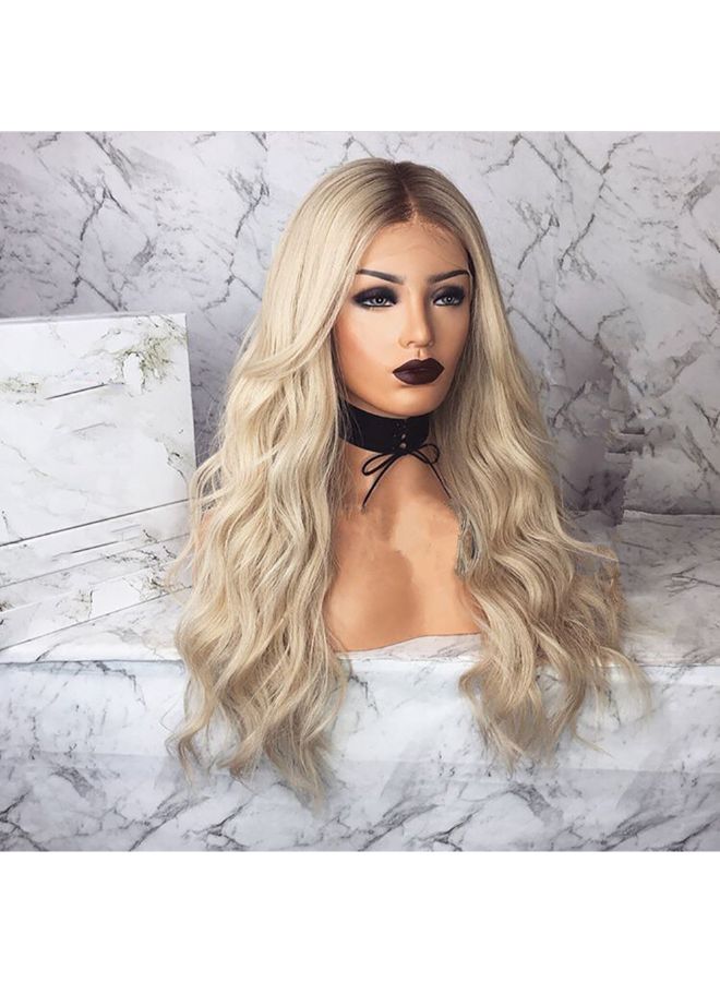 Voberry Cosplay Synthetic Gradient Fiber Long Curly Heat Resistance Wig Blonde 20x18x3centimeter - Image 5