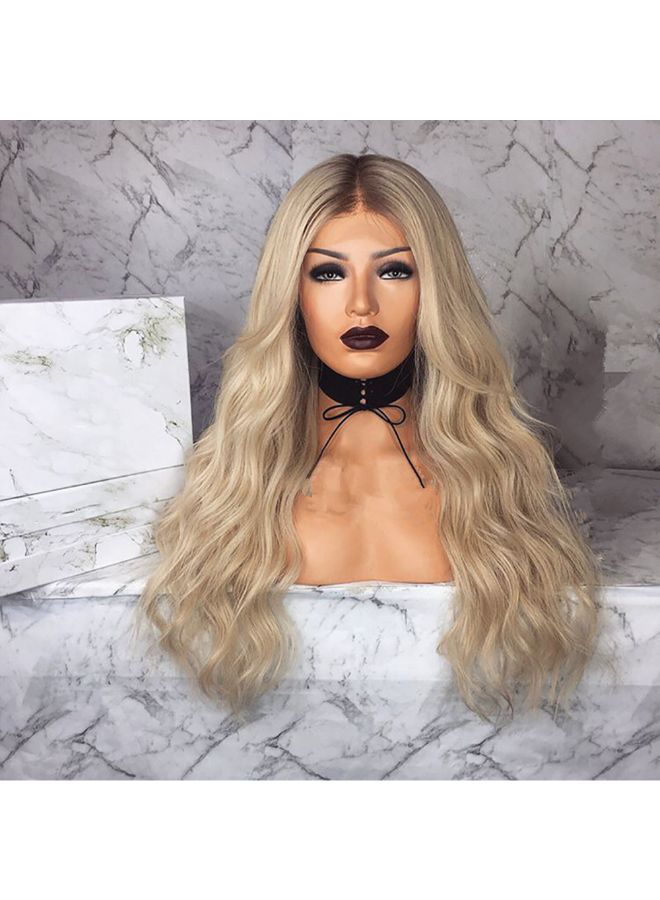 Voberry Cosplay Synthetic Gradient Fiber Long Curly Heat Resistance Wig Blonde 20x18x3centimeter - Image 4