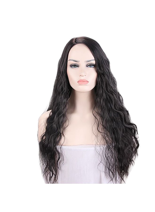 Voberry Curly Long Full Fiber Wig Black 15x15x3cm - Image 3
