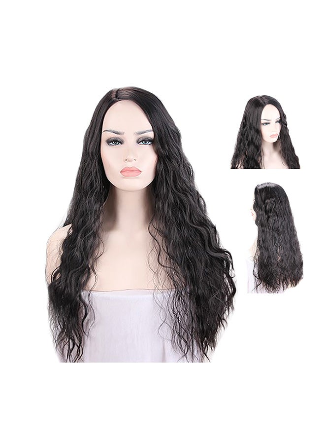 Voberry Curly Long Full Fiber Wig Black 15x15x3cm - Image 1