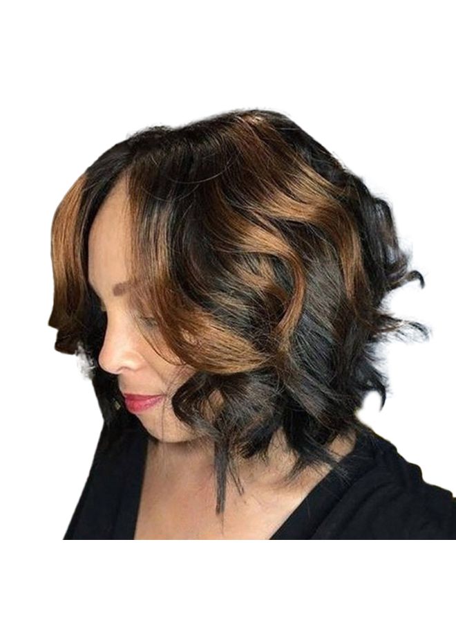 Voberry Full End Short Bob Wig Brown 15x5x15cm - Image 1