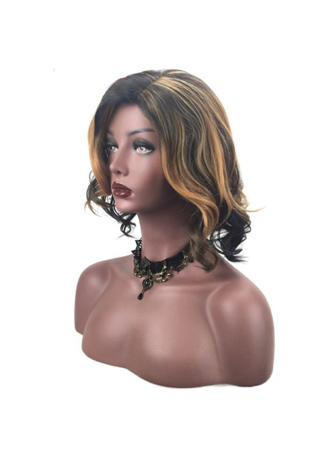 Voberry Full End Short Bob Wig Brown 15x5x15cm - Image 4