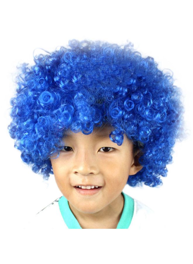 Voberry Party Disco Afro Clown Masquerade Hair Wig Blue 25 x 16cm - Image 2