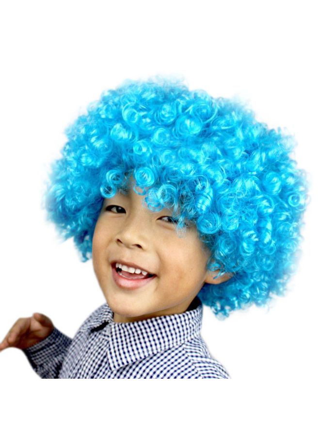 Voberry Party Disco Afro Clown Masquerade Hair Wig Blue 25 x 16cm - Image 2