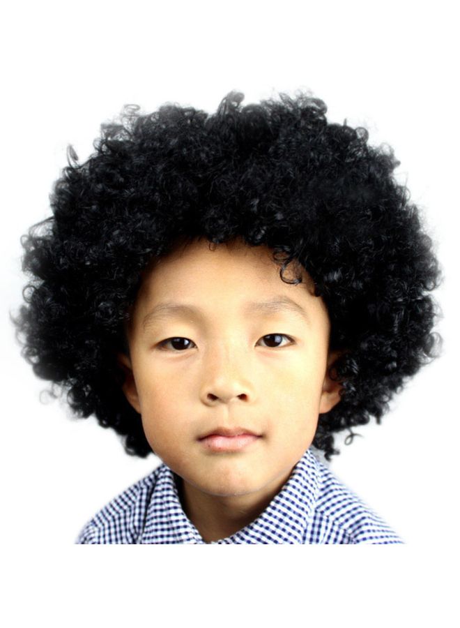 Voberry Party Disco Afro Clown Masquerade Hair Wig Black - Image 2