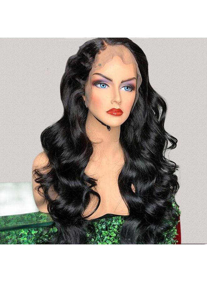 Voberry Synthetic Hair Long Wave Curly Wig Black 15x5x15cm - Image 4