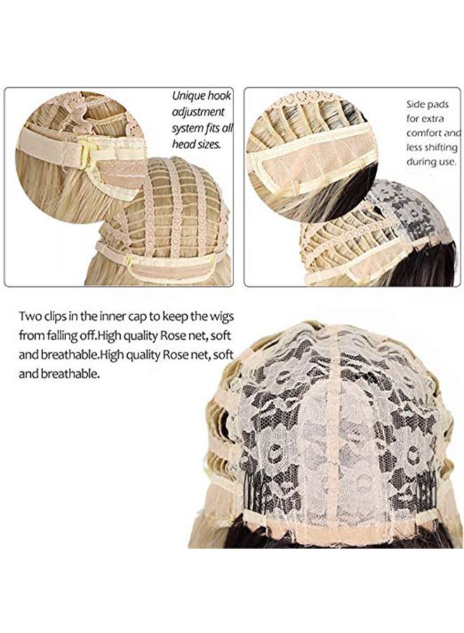 Voberry Gradient Short Curly Synthetic Wig Grey 15x5x15centimeter - Image 2