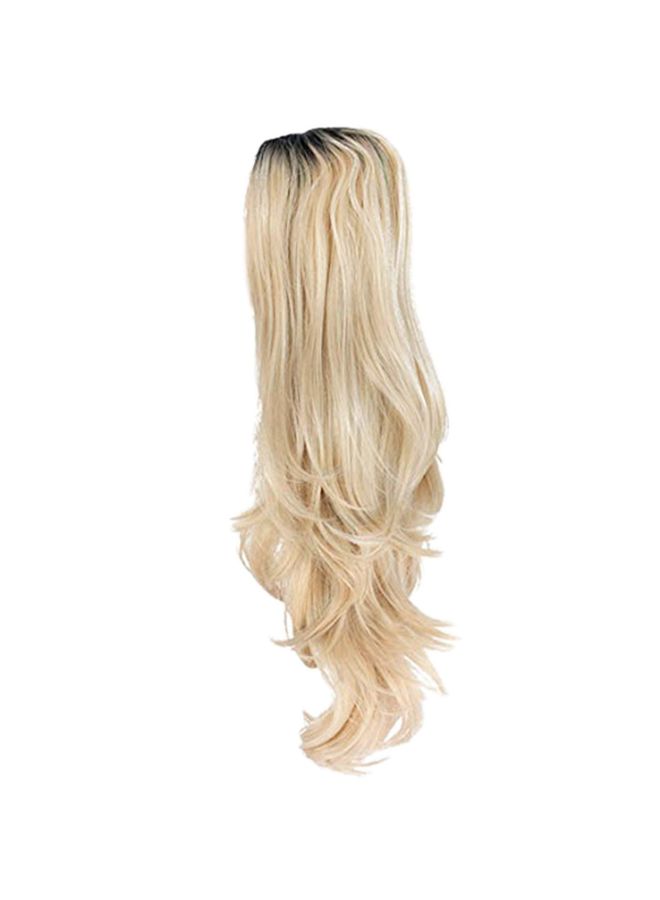 Voberry Lace Front Synthetic Long Wave Curly Wig Blonde 25x18x5cm - Image 3