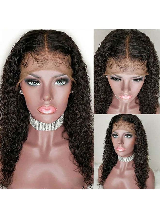 Voberry Brazilian Less Lace Front Full Wig Black 25x20x5cm - Image 3