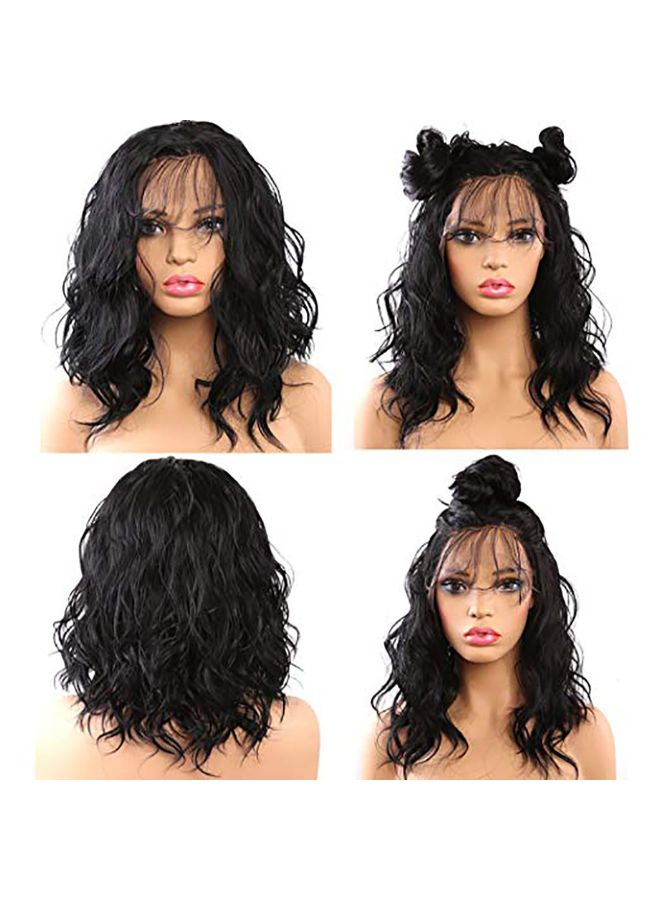 Voberry Brazilian Less Lace Front Full Wig Black 25x18x5cm - Image 3