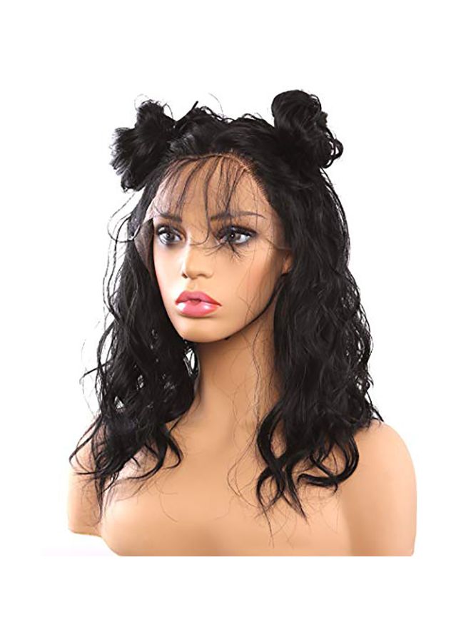 Voberry Brazilian Less Lace Front Full Wig Black 25x18x5cm - Image 5