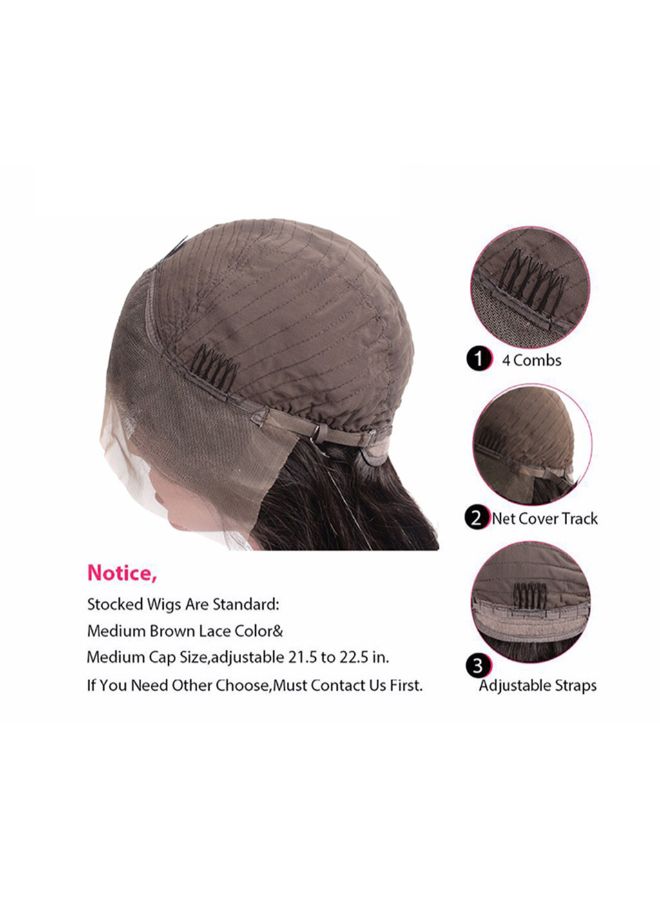 Voberry Synthetic Long Wave Curly Wig Black 15x5x20cm - Image 5