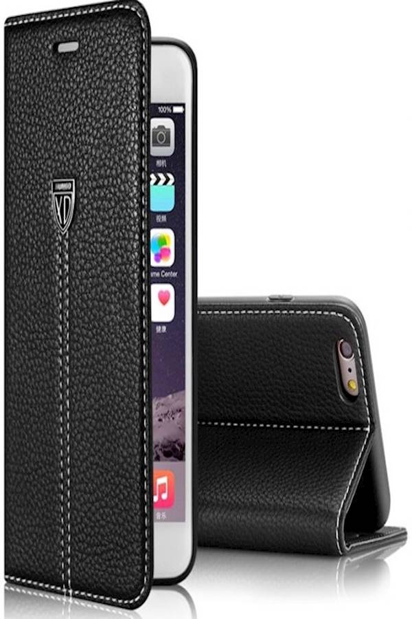 ديماكس غطاء حماية صلب مزود بحافظ كروت لهاتف أبل آيفون 6 بلس أسود - Image 2