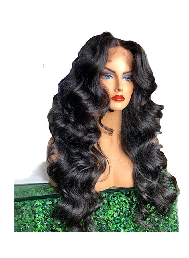 Voberry Synthetic Hair Long Wave Curly Wig Black 15x5x15cm - Image 1