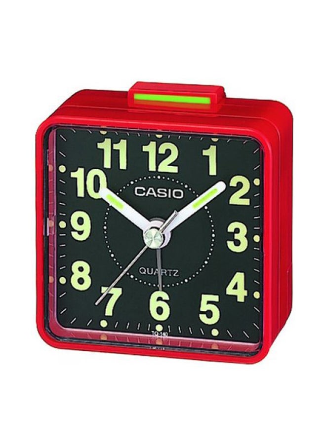 CASIO - Square Shape Analog Alarm Clock Red 5.7 X 5.7 X 3.3cm - Image 1