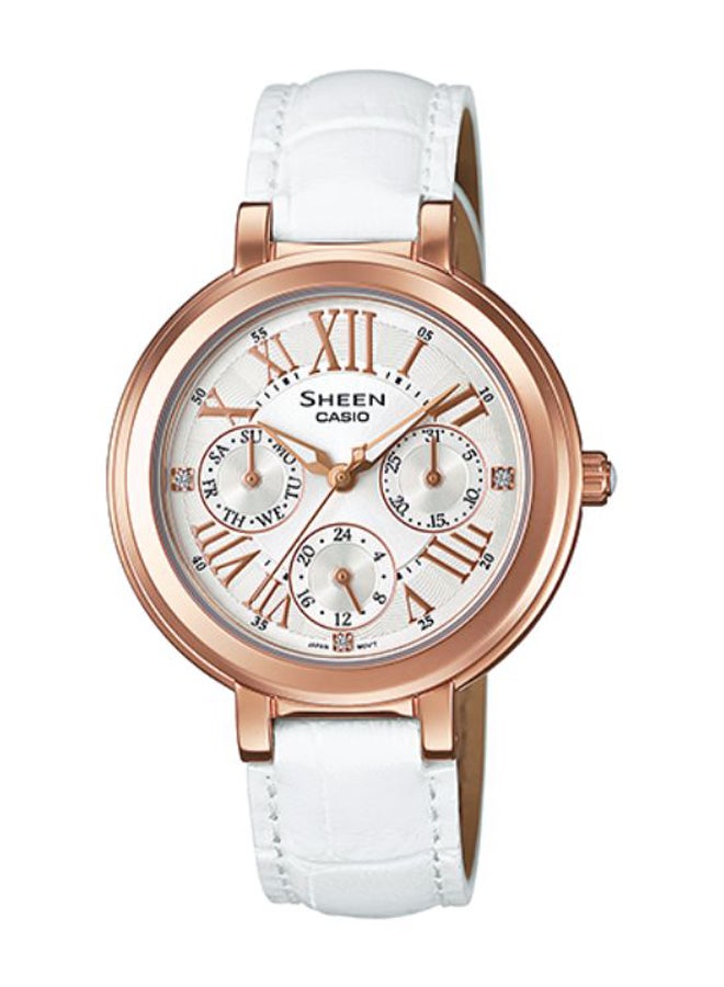 كاسيو ساعة يد شين بعقارب مقاومة للماء طراز SHE-3034GL-7AUDR للنساء - Image 1