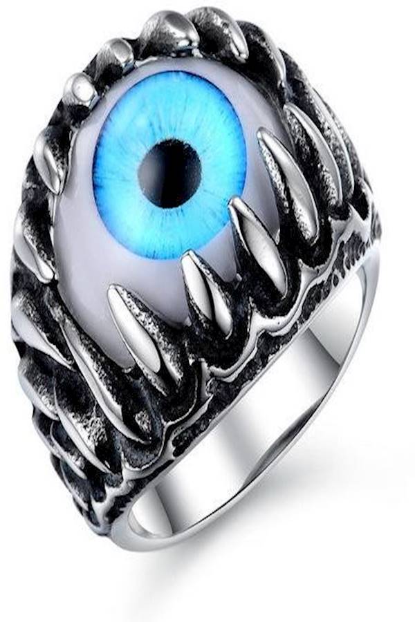 Generic - Blue Eye Designed Platinum Ring - Image 1