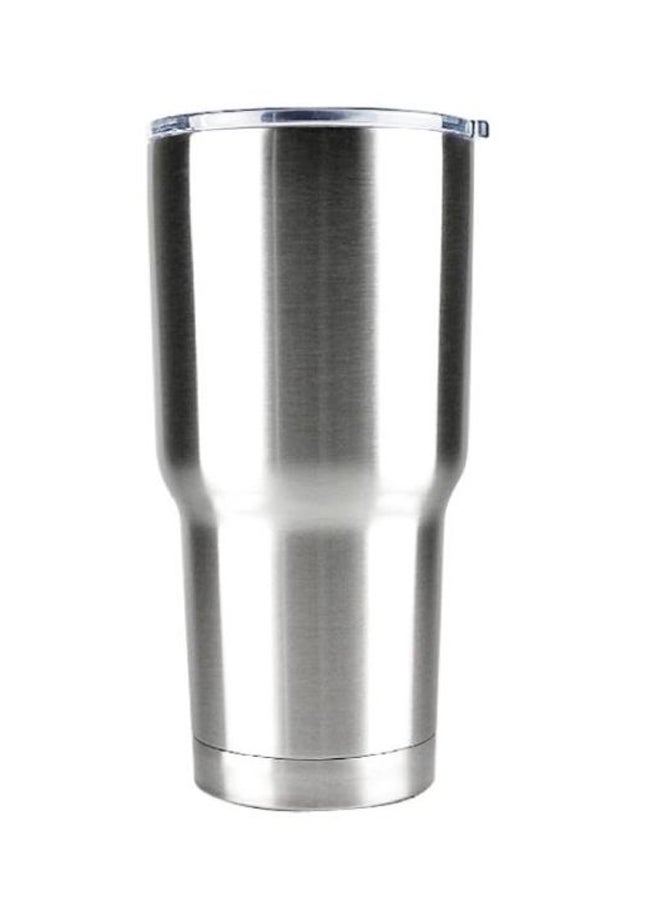 Voberry Vacuum Insulated Tumbler with Straw And Lid Silver 20 x 10 x 75centimeter - Image 1