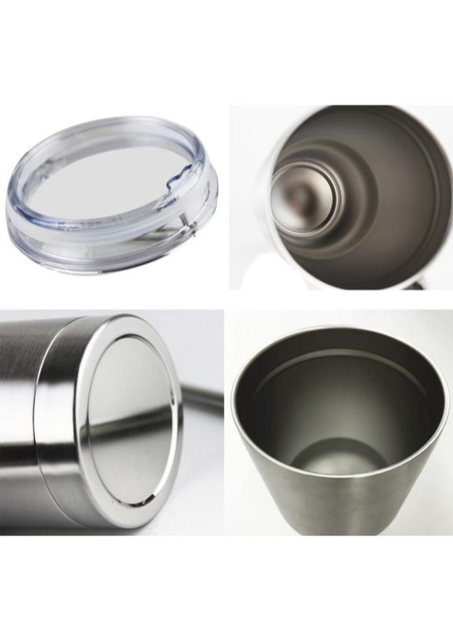 Voberry Vacuum Insulated Tumbler with Straw And Lid Silver 20 x 10 x 75centimeter - Image 3