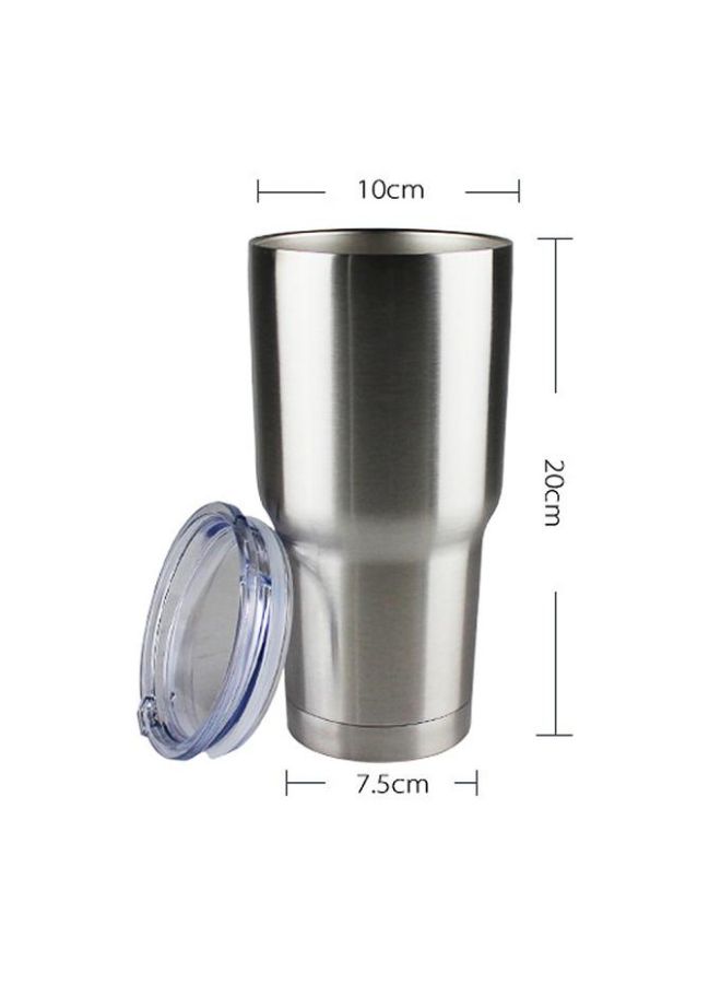 Voberry Vacuum Insulated Tumbler with Straw And Lid Silver 20 x 10 x 75centimeter - Image 4