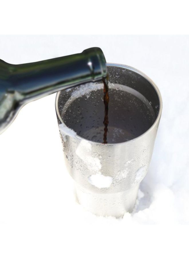 Voberry Vacuum Insulated Tumbler with Straw And Lid Silver 20 x 10 x 75centimeter - Image 5