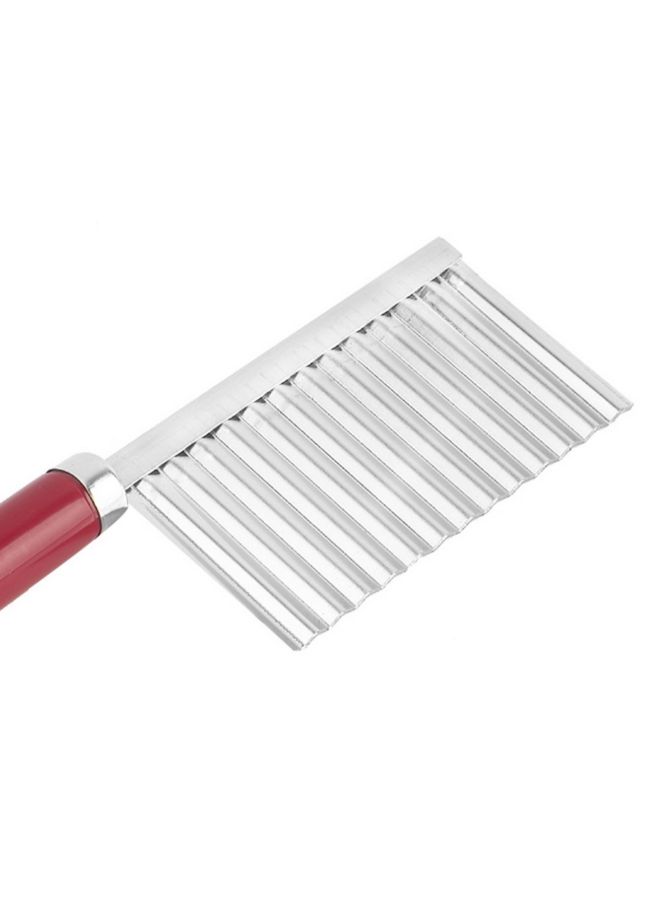 Generic - Vegetable Wavy Edged Cutter Silvery 20 x 6cm - Image 1