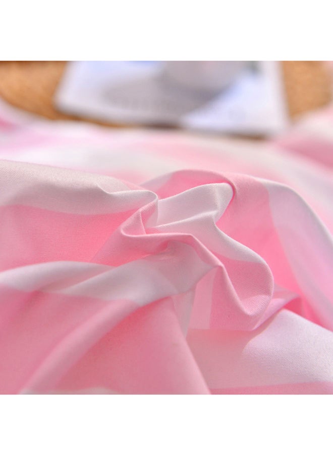 بيوينتي طقم مفرش سرير مزيّن بطبعة رسومات كرتونية مكون من 
4- قطع وردي/أبيض - Image 4