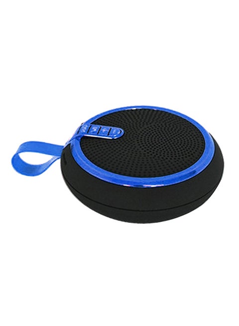 Mini Portable Bluetooth Speaker FM Radio TF Music Player Round Speaker Blue
