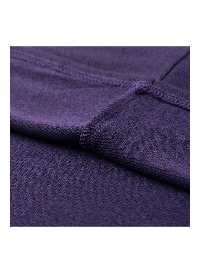 Long Sleeves Loose T-Shirt Purple  - Image 4