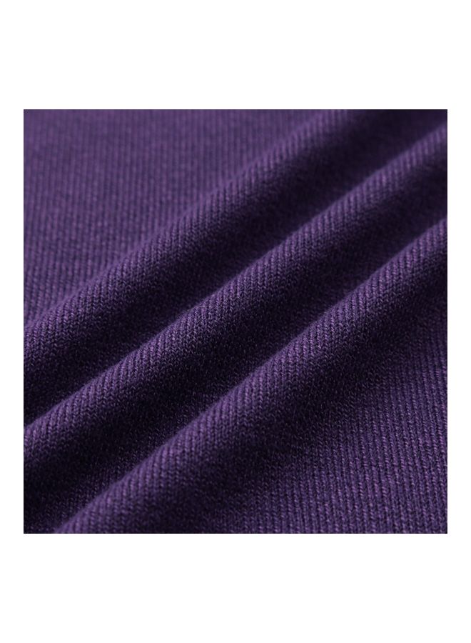 Long Sleeves Loose T-Shirt Purple  - Image 5