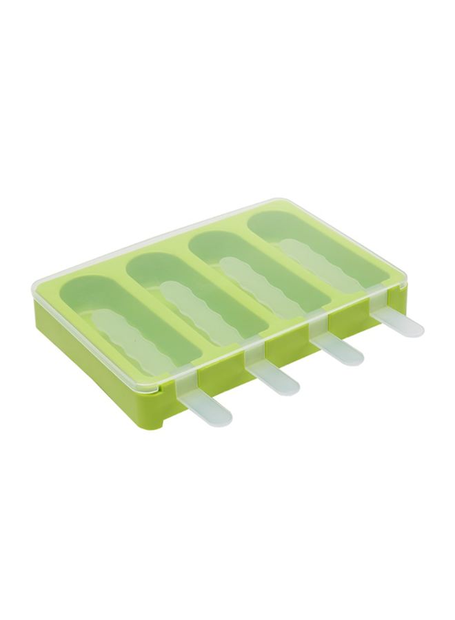 4-Piece Mini Tango Ice Cream Mould Set Green 18x12x3cm