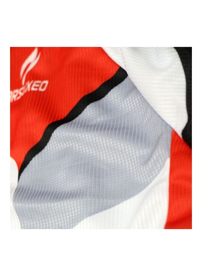 ARSUXEO Long Sleeves Cycling Jersey And Pants Set Black/Red/White - Image 4