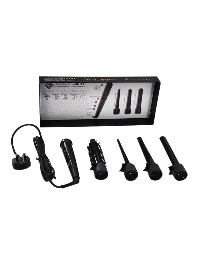 4-In-1 Limited Edition Hair Curling Series Set Black