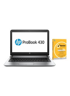 Rebook 430 G4-1TT30 With 13.3-Inch Display, Core i5 Processor/4GB RAM/1TB HDD/Intel HD Graphics 620 With Arabic/English Keyboard And 1 Year Norton Antivirus Subscription Dark Grey