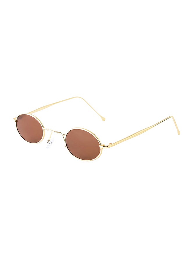 Sharpdo Women's UV Protection Oval Sunglasses  Golden-brown