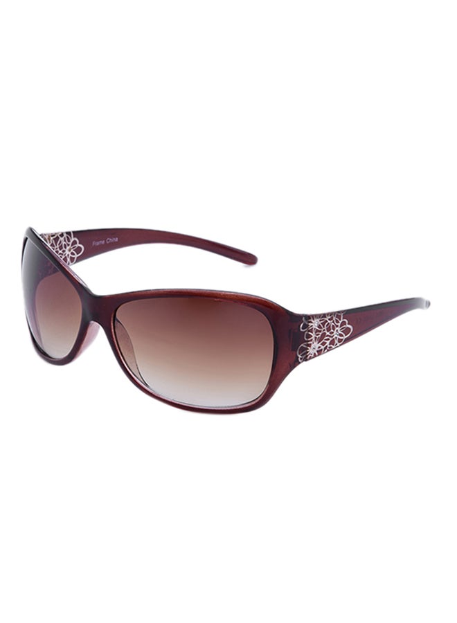 شاربدو نظارة شمسية بإطار ملفوف وعدسة واقية من الأشعة فوق البنفسجية للنساء