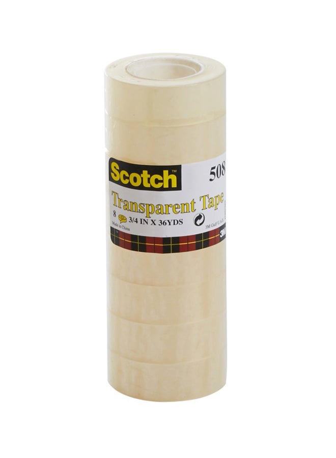 Scotch  8-Piece Scotch 508 Transparent Tape Clear