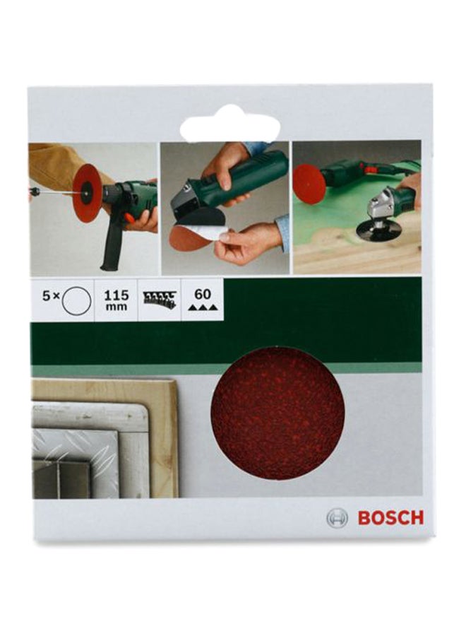 طقم أوراق صنفرة G60  لجلاخة الزوايا من 5 قطع كستنائي