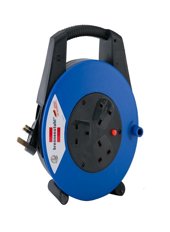 Brennenstuhl 3-Socket Closed Cable Reel Blue/Black 15meter