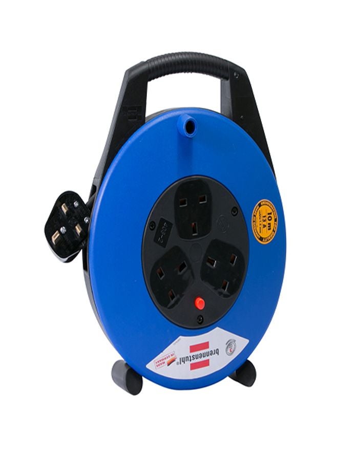 Brennenstuhl 3-Socket Closed Cable Reel Blue/Black 10meter
