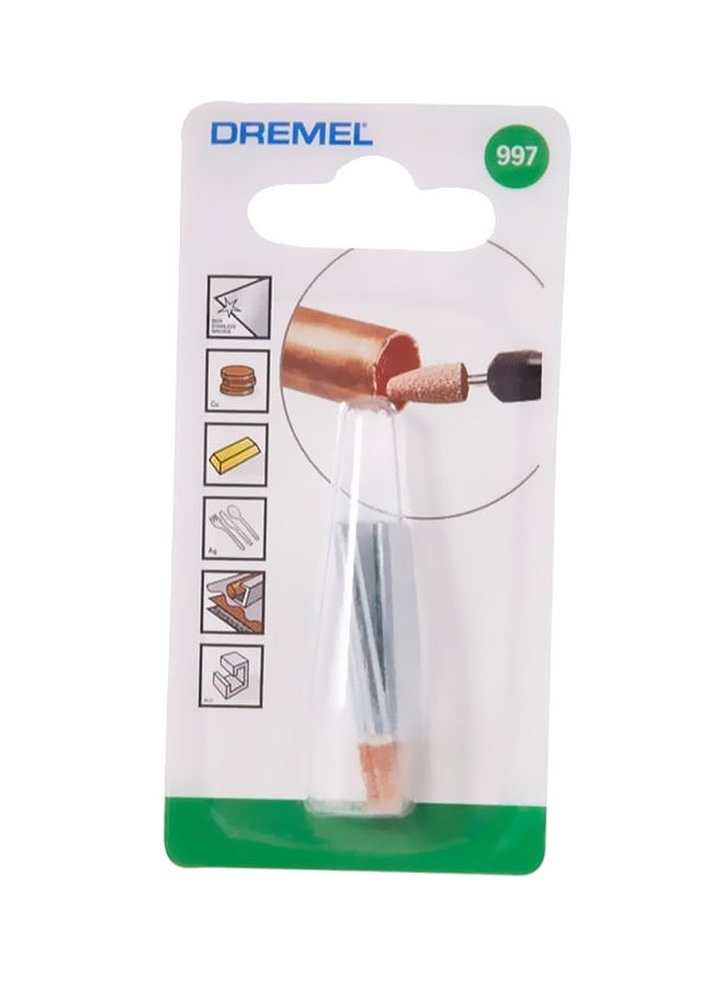 DREMEL 997 Aluminum Oxide Grinding Stone 3.2mm Brown/Silver 