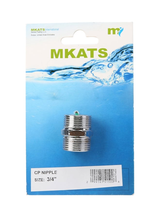 إم كاتس قطعة لتركيب الأنابيب فضي 0.75بوصة