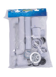 Mkats PVC Bottle Trap Double Bowl Sink Outlet Pipe White 3.81cm 