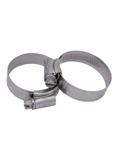 Mkats 2-Piece Orbit Hose Clips Silver 1X 