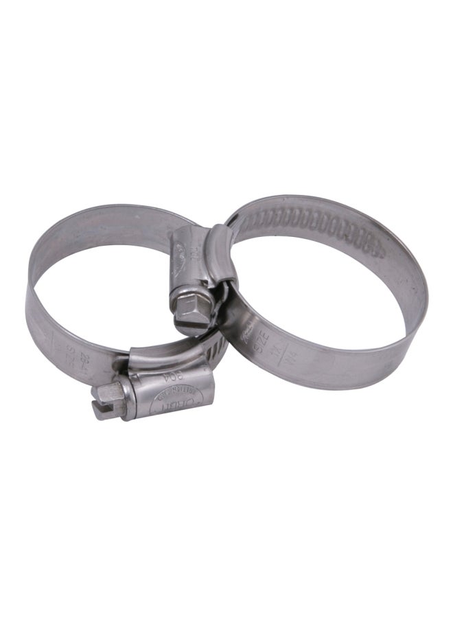 Mkats 2-Piece Orbit Hose Clips Silver 1X