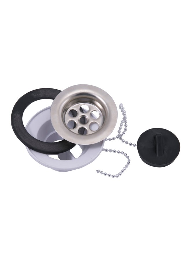Mkats Sink Drainer Silver/Black/White 1.25inch
